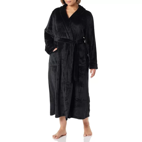 Amazon Essentials Womens FullLength Plush Robe Available in Plus SizeBlack