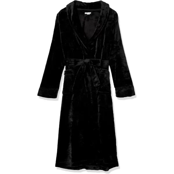 Amazon Essentials Womens FullLength Plush Robe Available in Plus SizeBlack