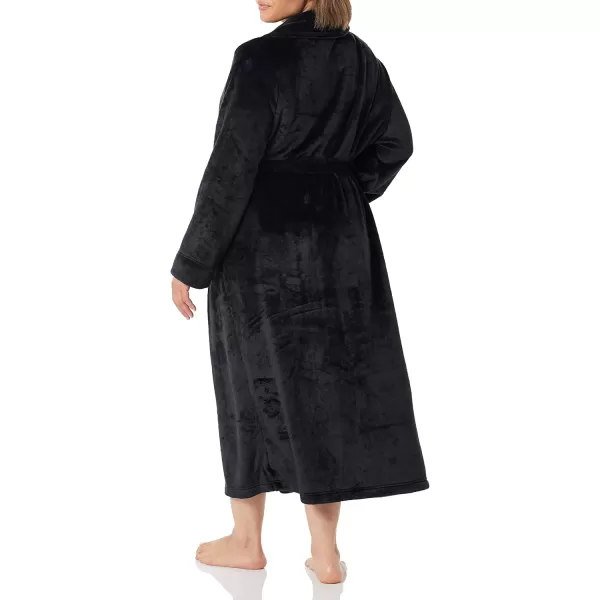 Amazon Essentials Womens FullLength Plush Robe Available in Plus SizeBlack