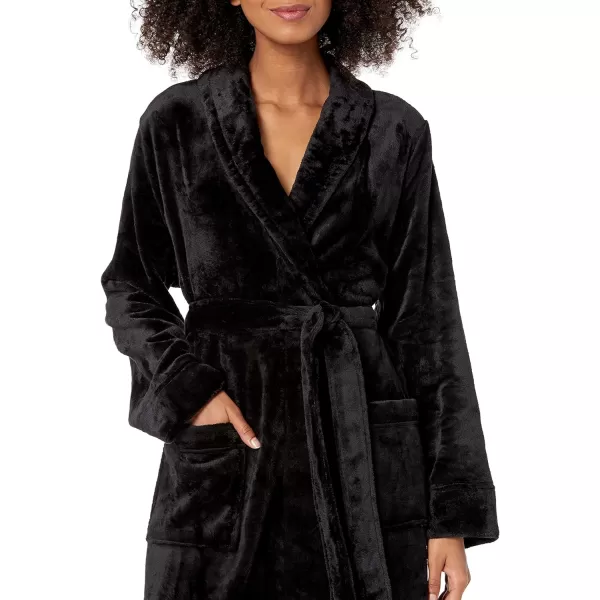 Amazon Essentials Womens FullLength Plush Robe Available in Plus SizeBlack