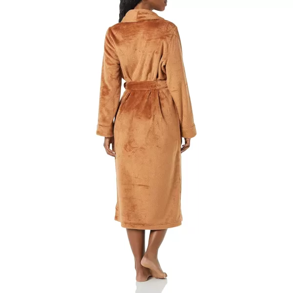 Amazon Essentials Womens FullLength Plush Robe Available in Plus SizeBrown