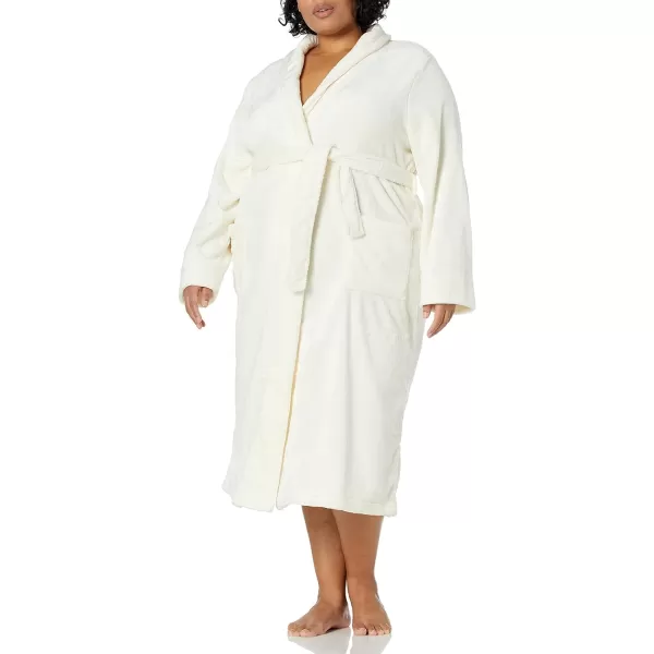 Amazon Essentials Womens FullLength Plush Robe Available in Plus SizeCream