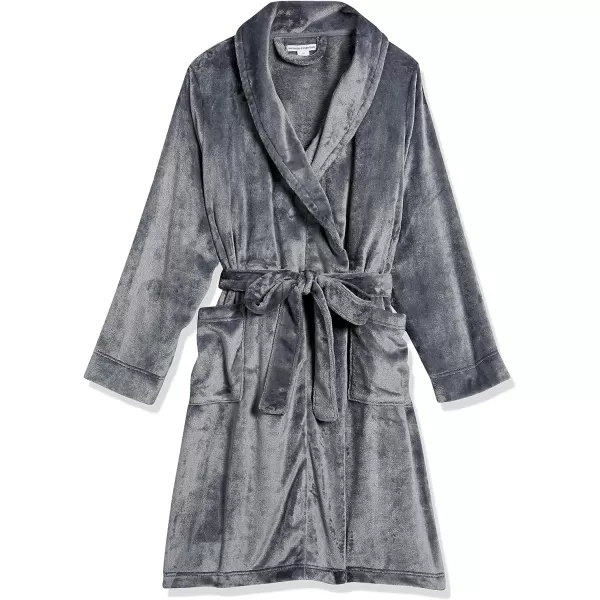 Amazon Essentials Womens FullLength Plush Robe Available in Plus SizeDark Grey