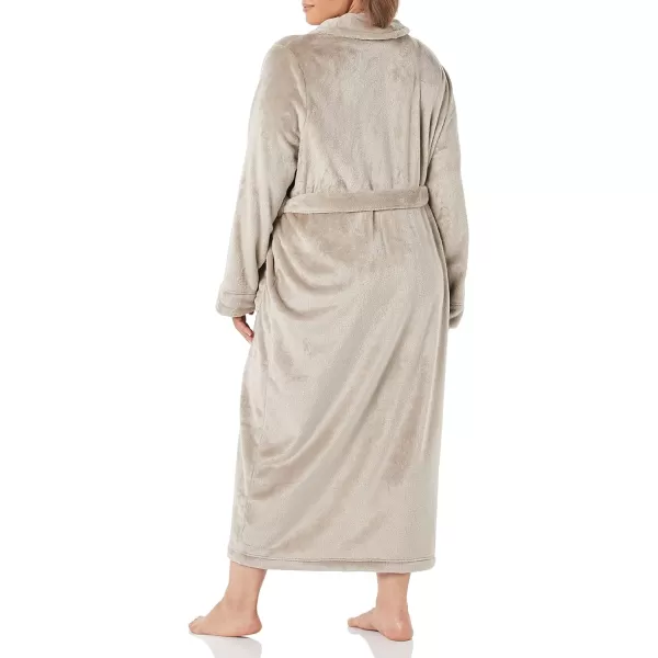 Amazon Essentials Womens FullLength Plush Robe Available in Plus SizeGrey