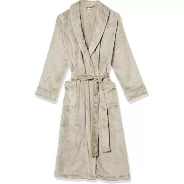 Amazon Essentials Womens FullLength Plush Robe Available in Plus SizeGrey