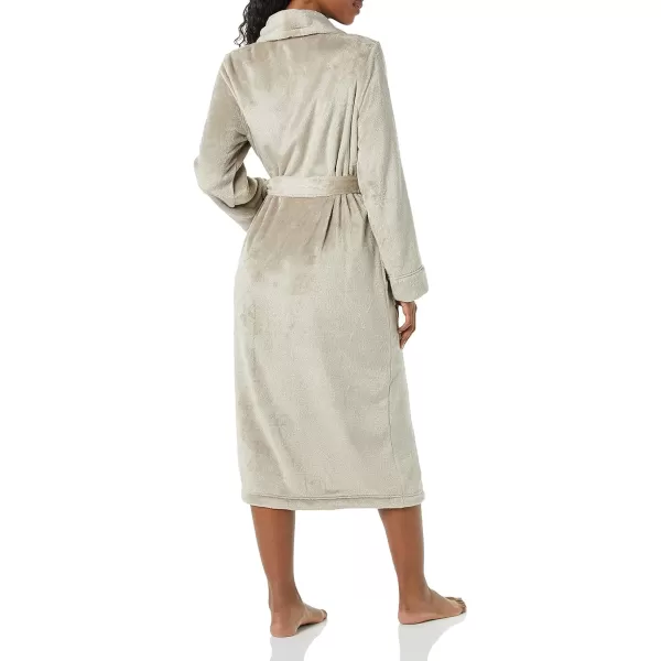 Amazon Essentials Womens FullLength Plush Robe Available in Plus SizeGrey