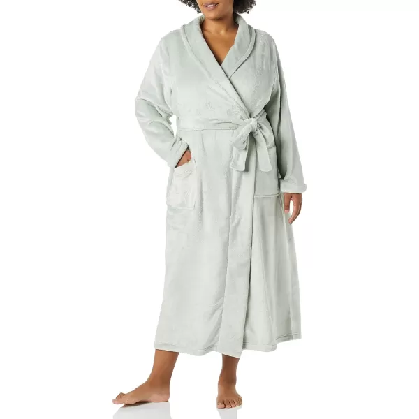 Amazon Essentials Womens FullLength Plush Robe Available in Plus SizeJade Green