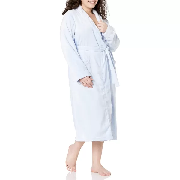 Amazon Essentials Womens FullLength Plush Robe Available in Plus SizeLight Blue