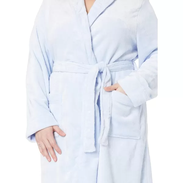 Amazon Essentials Womens FullLength Plush Robe Available in Plus SizeLight Blue