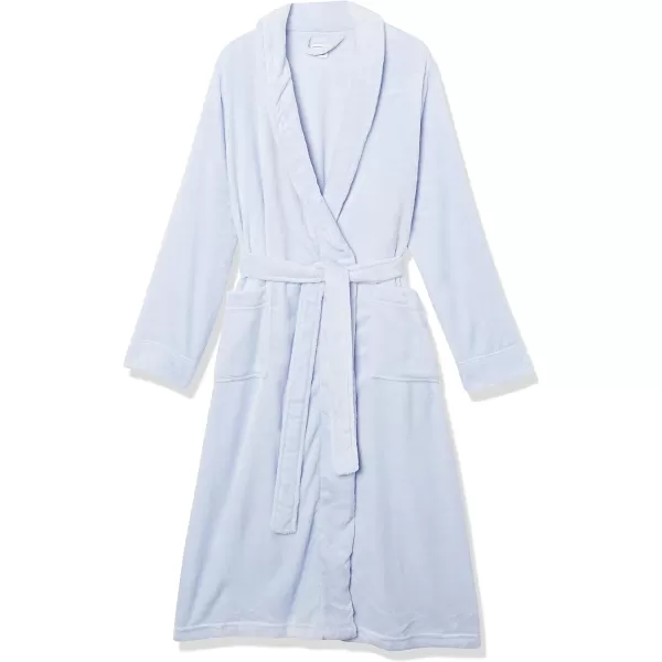 Amazon Essentials Womens FullLength Plush Robe Available in Plus SizeLight Blue