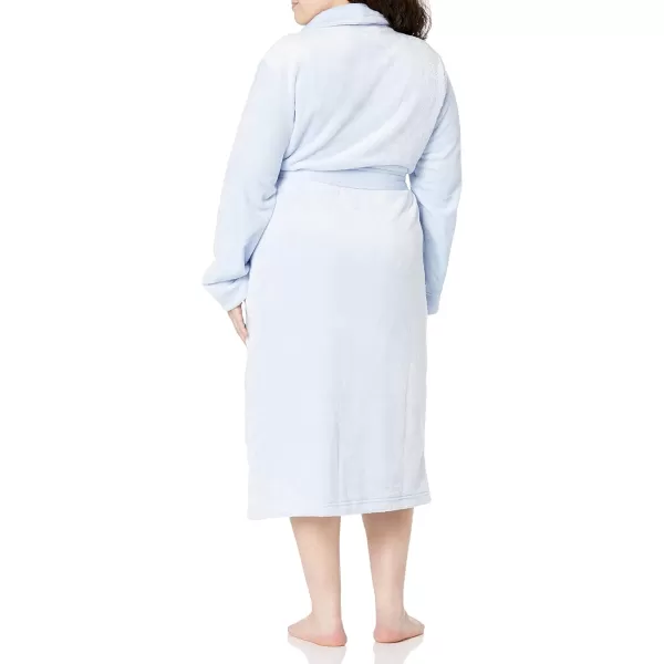 Amazon Essentials Womens FullLength Plush Robe Available in Plus SizeLight Blue