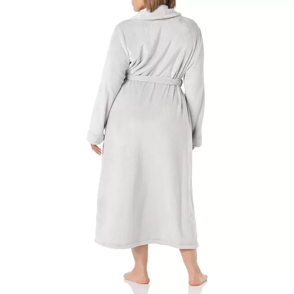 Amazon Essentials Womens FullLength Plush Robe Available in Plus SizeLight Grey