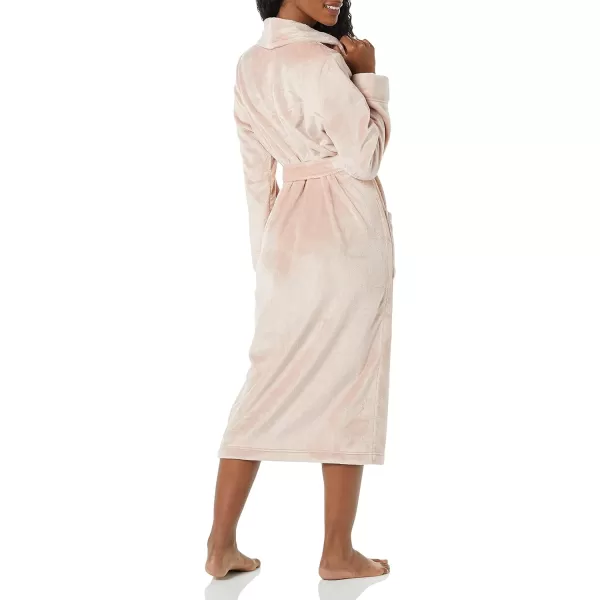 Amazon Essentials Womens FullLength Plush Robe Available in Plus SizePale Pink