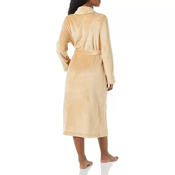 Amazon Essentials Womens FullLength Plush Robe Available in Plus SizeTan