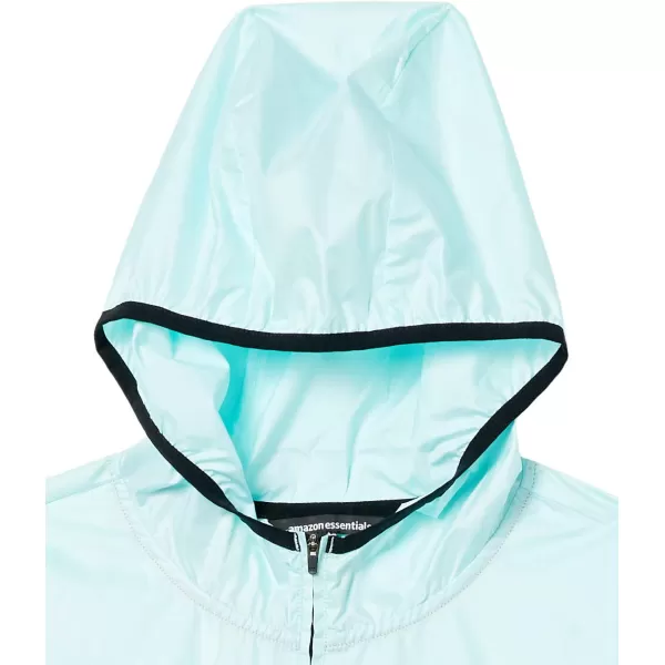 Amazon Essentials Womens FullZip Packable WindbreakerAqua Blue