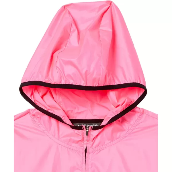 Amazon Essentials Womens FullZip Packable WindbreakerBright Pink