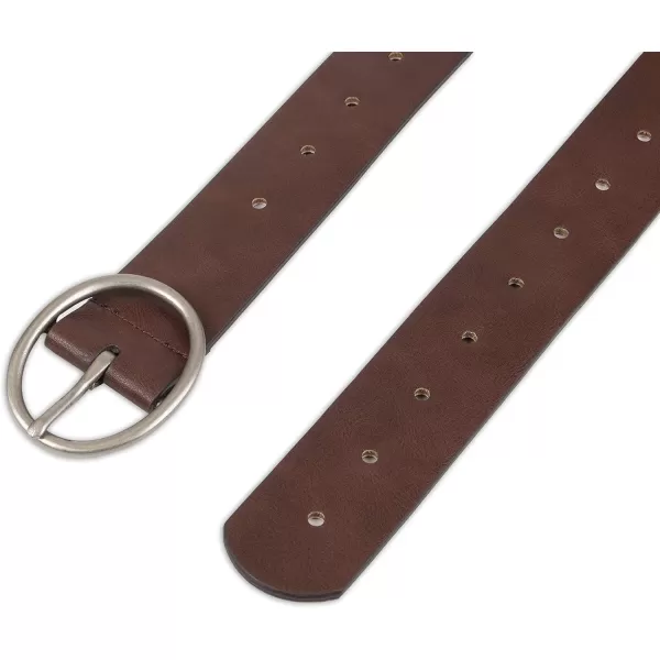 Amazon Essentials Womens Fully Adjustable Casual Belt with Round Buckle Available in Plus SizeBrown