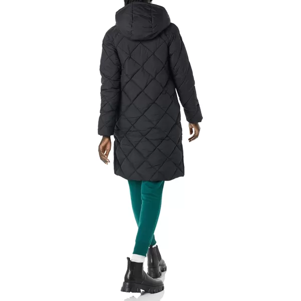 Amazon Essentials Womens Heavyweight Diamond Quilted Knee Length Puffer CoatBlack