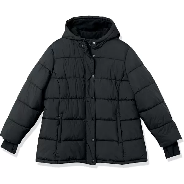 Amazon Essentials Womens Heavyweight LongSleeve Hooded Puffer Coat Available in Plus SizeBlack