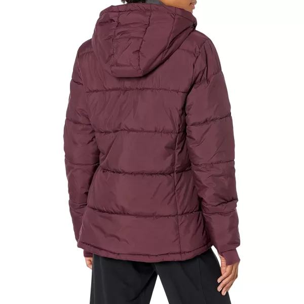 Amazon Essentials Womens Heavyweight LongSleeve Hooded Puffer Coat Available in Plus SizeBurgundy