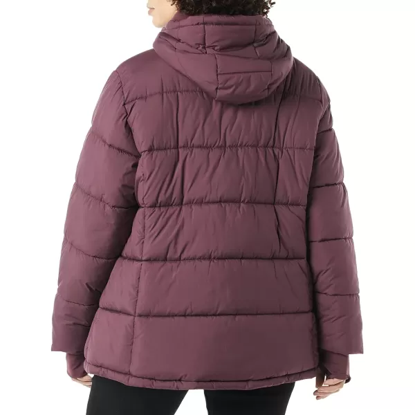 Amazon Essentials Womens Heavyweight LongSleeve Hooded Puffer Coat Available in Plus SizeBurgundy