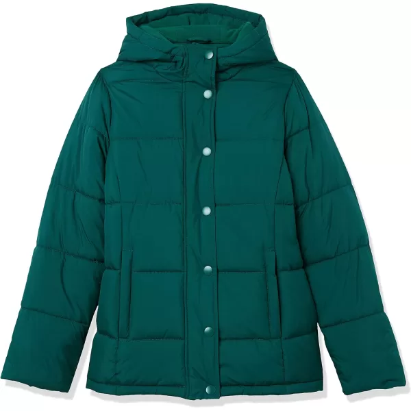 Amazon Essentials Womens Heavyweight LongSleeve Hooded Puffer Coat Available in Plus SizeDark Green