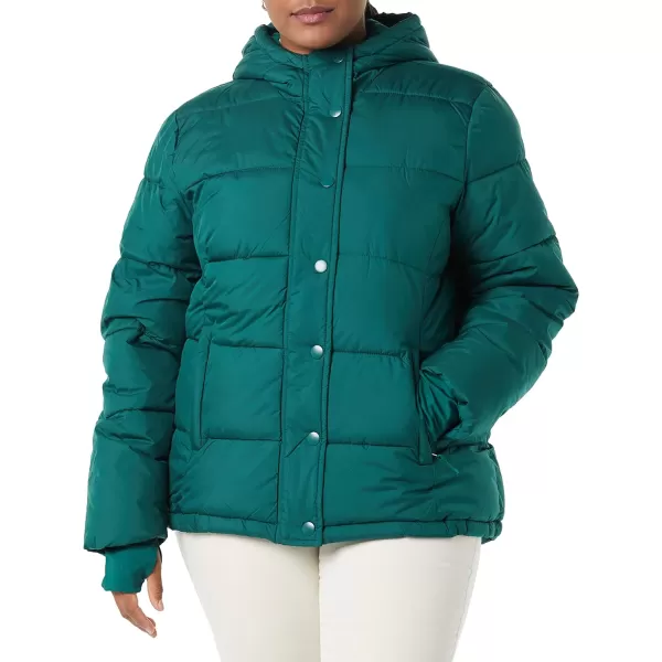 Amazon Essentials Womens Heavyweight LongSleeve Hooded Puffer Coat Available in Plus SizeDark Green