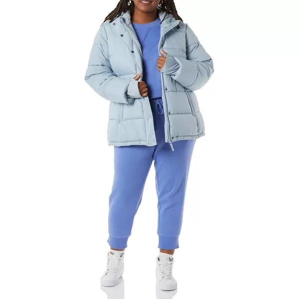 Amazon Essentials Womens Heavyweight LongSleeve Hooded Puffer Coat Available in Plus SizeDusty Blue