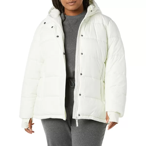 Amazon Essentials Womens Heavyweight LongSleeve Hooded Puffer Coat Available in Plus SizeIvory