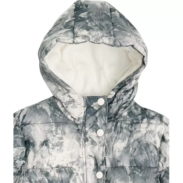 Amazon Essentials Womens Heavyweight LongSleeve Hooded Puffer Coat Available in Plus SizeMarble Print