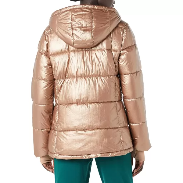 Amazon Essentials Womens Heavyweight LongSleeve Hooded Puffer Coat Available in Plus SizeMetallic Taupe