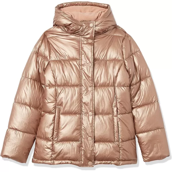 Amazon Essentials Womens Heavyweight LongSleeve Hooded Puffer Coat Available in Plus SizeMetallic Taupe