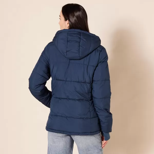 Amazon Essentials Womens Heavyweight LongSleeve Hooded Puffer Coat Available in Plus SizeNavy