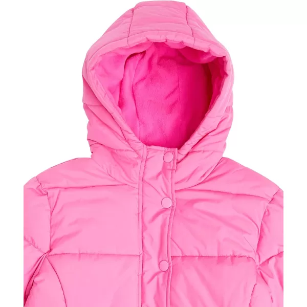 Amazon Essentials Womens Heavyweight LongSleeve Hooded Puffer Coat Available in Plus SizeNeon Pink