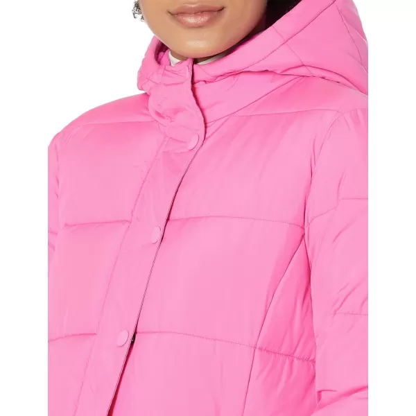 Amazon Essentials Womens Heavyweight LongSleeve Hooded Puffer Coat Available in Plus SizeNeon Pink