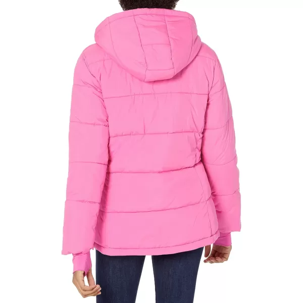 Amazon Essentials Womens Heavyweight LongSleeve Hooded Puffer Coat Available in Plus SizeNeon Pink