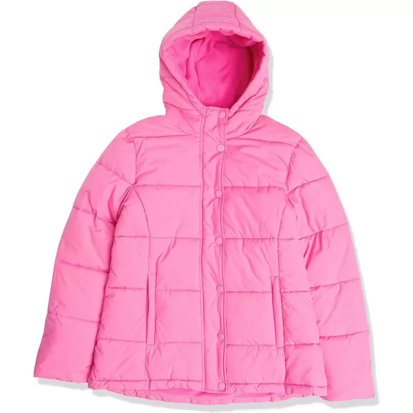 Amazon Essentials Womens Heavyweight LongSleeve Hooded Puffer Coat Available in Plus SizeNeon Pink