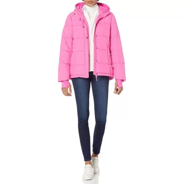 Amazon Essentials Womens Heavyweight LongSleeve Hooded Puffer Coat Available in Plus SizeNeon Pink