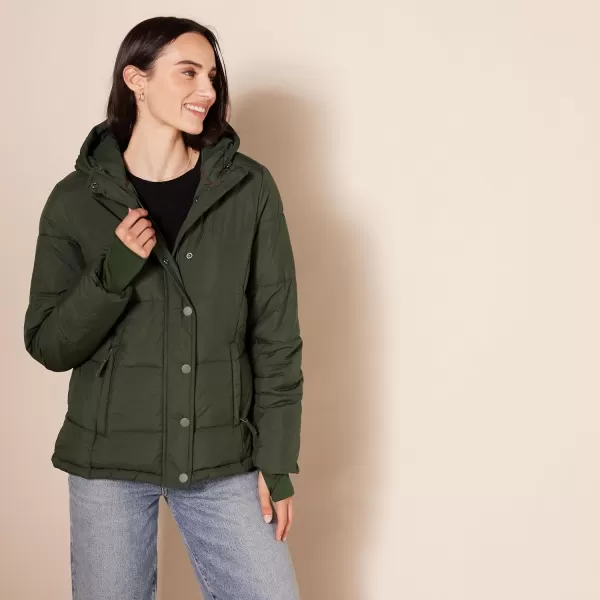 Amazon Essentials Womens Heavyweight LongSleeve Hooded Puffer Coat Available in Plus SizeOlive