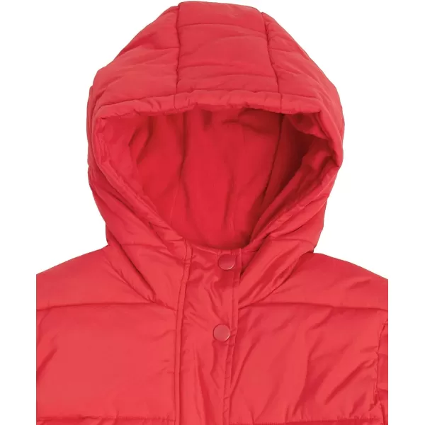 Amazon Essentials Womens Heavyweight LongSleeve Hooded Puffer Coat Available in Plus SizePoppy Red