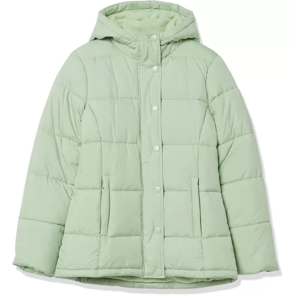 Amazon Essentials Womens Heavyweight LongSleeve Hooded Puffer Coat Available in Plus SizeSage Green