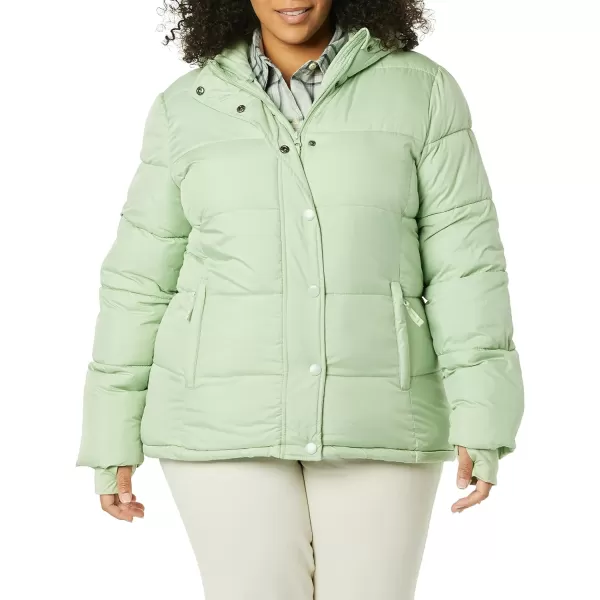 Amazon Essentials Womens Heavyweight LongSleeve Hooded Puffer Coat Available in Plus SizeSage Green