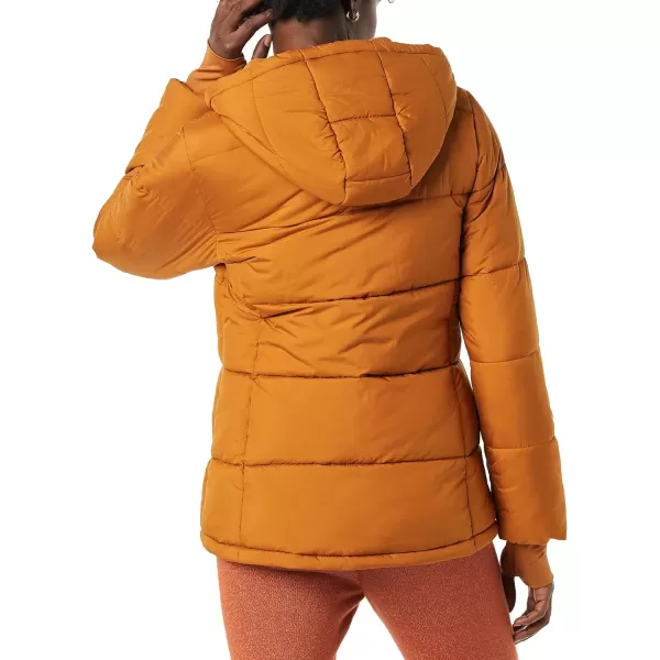 Amazon Essentials Womens Heavyweight LongSleeve Hooded Puffer Coat Available in Plus SizeTan