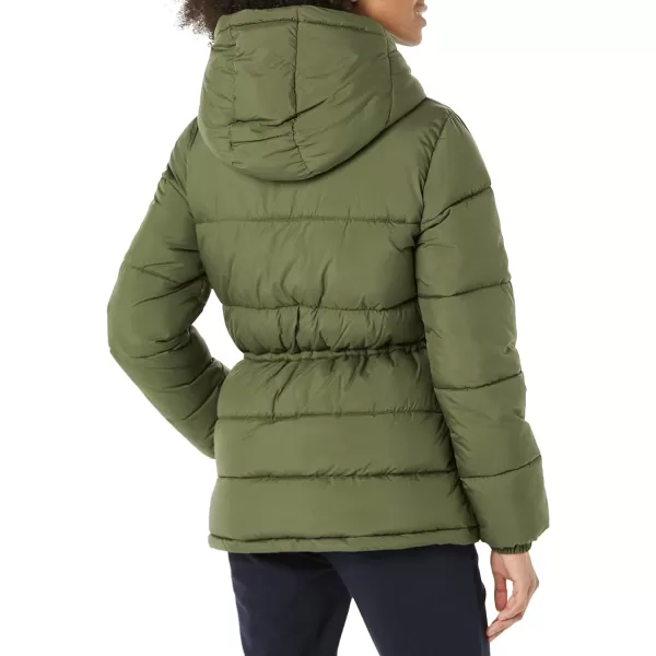 Amazon Essentials Womens Heavyweight Puffer Jacket with Drawstring WaistOlive