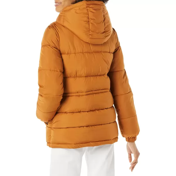 Amazon Essentials Womens Heavyweight Puffer Jacket with Drawstring WaistTan