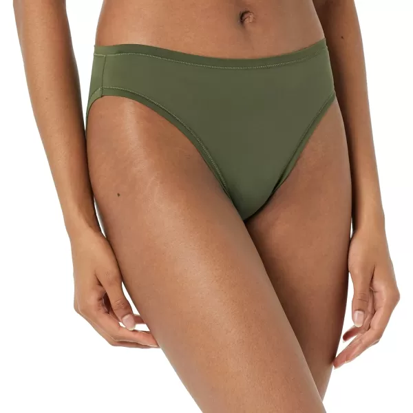 Amazon Essentials Womens High Cut Underwear Available in Plus Size Pack of 6MauveBlushDark Khaki Green