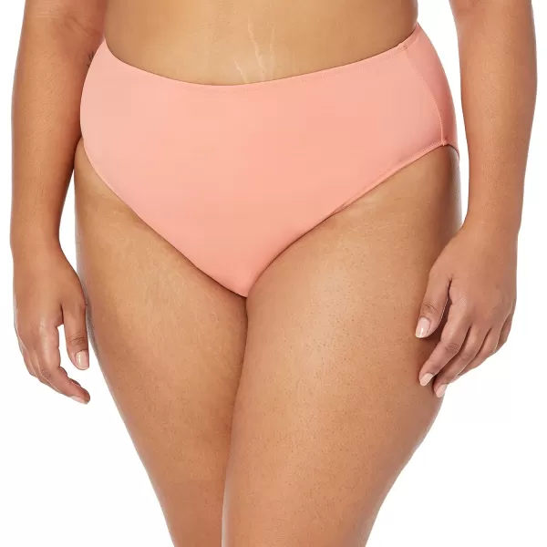 Amazon Essentials Womens High Waist High Leg Bikini BottomCoral Pink