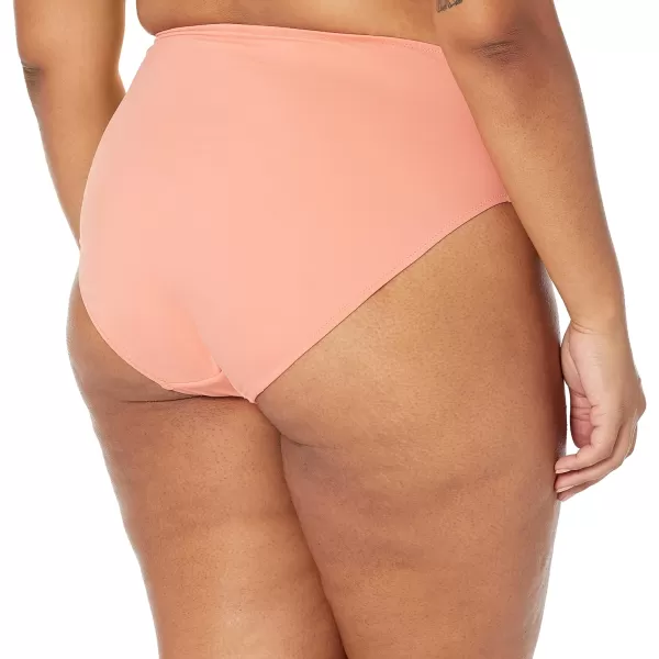 Amazon Essentials Womens High Waist High Leg Bikini BottomCoral Pink