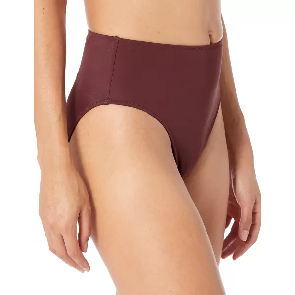 Amazon Essentials Womens High Waist High Leg Bikini BottomDeep Brown