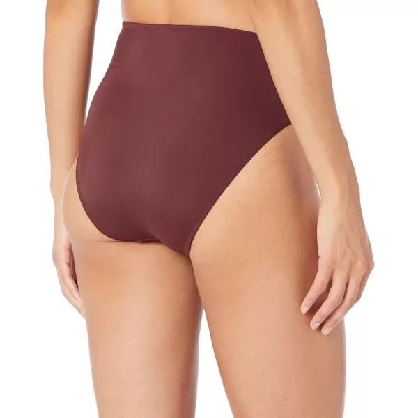 Amazon Essentials Womens High Waist High Leg Bikini BottomDeep Brown